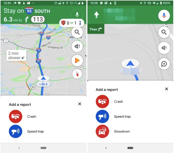 Google Maps con nuevas funciones para detectar radares y atascos por accidentes